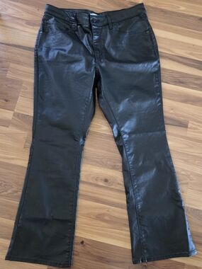Levi Black Faux Leather Pants